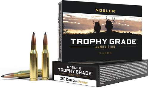 Nosler .260 Remington Trophy Grade 125gr Spitzer Partition Ammo