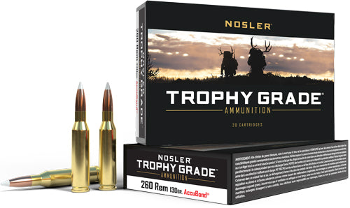Nosler .260 Remington Trophy Grade 130gr AccuBond Ammo