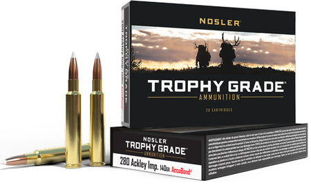 Nosler .280 Ackley Trophy Grade 140gr AccuBond Ammo