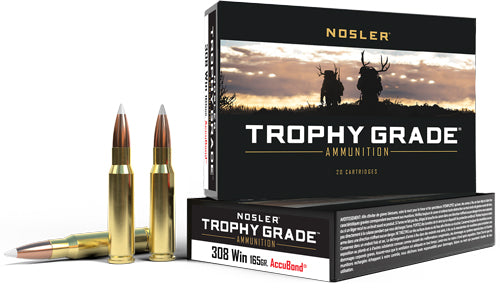Nosler 60049 Trophy Grade Nosler AccuBond 165 Grain .308 Win / 7.62x51mm 2800 fps