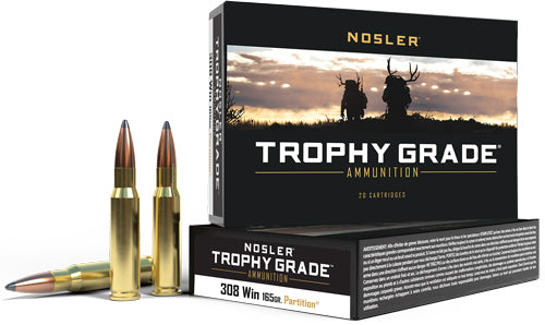 Nosler 60053 Trophy Grade Nosler Spitzer Partition 165 Grain .308 Win / 7.62x51mm 2800 fps