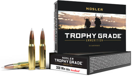 Nosler 60056 Trophy Grade Nosler AccuBond 150 Grain .308 Win / 7.62x51mm 2875 fps