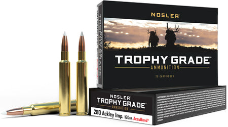 Nosler .280 Ackley Trophy Grade 160gr AccuBond Ammo