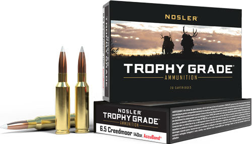Nosler 60080 Trophy Grade Nosler AccuBond 140 Grain 6.5mm Creedmoor 2650 fps