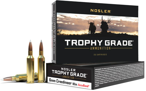 Nosler 60142 Trophy Grade AccuBond  Polymer Tip 90 Grain 6mm Creedmoor
