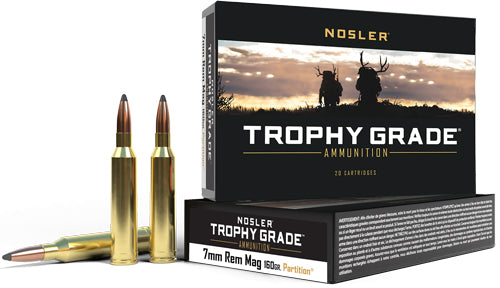 Nosler 7mm Remington Mag Trophy Grade 160gr PolyTip Ammo