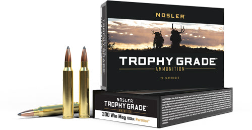 Nosler 61056 Trophy Grade Partition Jacketed Soft Point 180 Grain .300 Winchester Mag