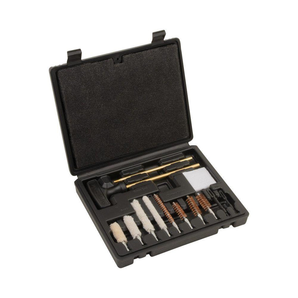 Allen Krome Compact Handgun Cleaning Kit .22 .38 9mm 357 .44 &.45 Cal. 14-Pieces Black