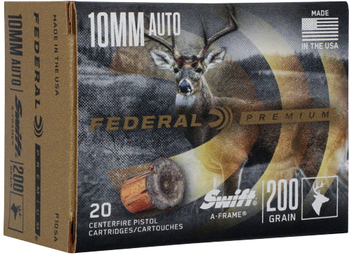 Federal 10mm Auto 200gr Swift A Frame Ammo