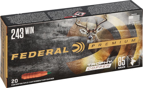 Federal .243 Winchester 85gr Trophy Copper Ammo