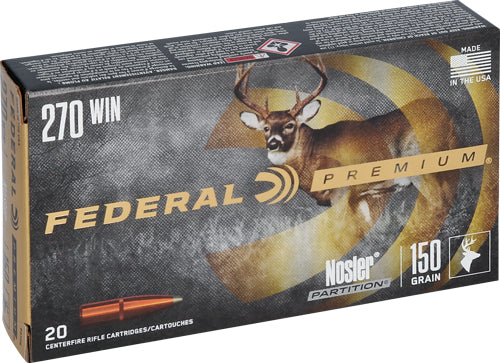 Federal .270 Winchester 150gr Nosler Partition Ammo