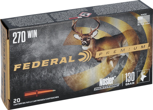 Federal .270 Winchester 130gr Nosler Partition Ammo