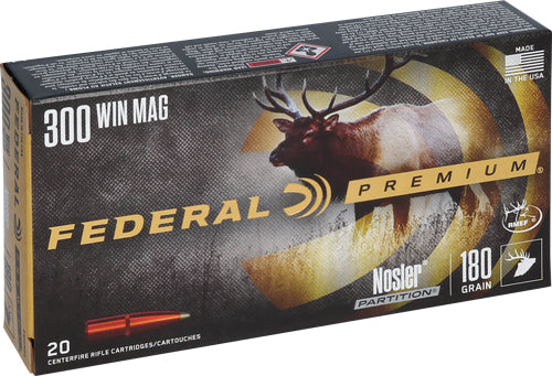 Federal .300 Winchester Mag 180gr Nosler Partition Ammo