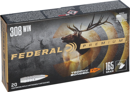 Federal P308TT2 Premium Trophy Bonded Tip 165 Grain .308 Win / 7.62x51mm 2700 fps