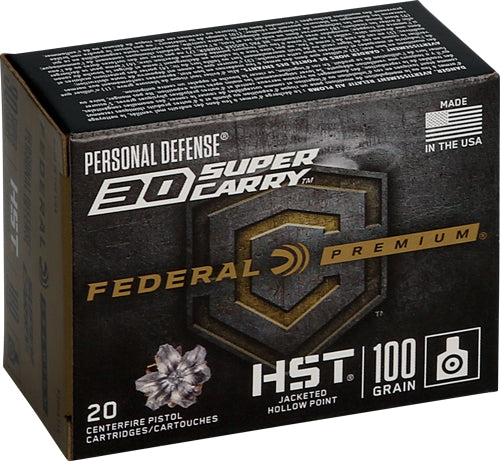 Federal .30 Super Carry Personal Defense HST 100gr JHP Ammo