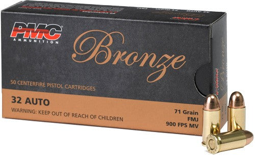 PMC .32 ACP Bronze 71gr FMJ Ammo