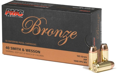PMC .40 S&W Bronze 40B 165gr JHP Ammo