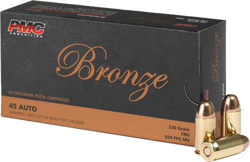 PMC 45 ACP Bronze 230gr FMJ Pistol Ammo