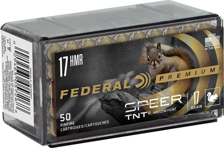 Federal .17 HMR V-Shok 17gr Speer TNT JHP Ammo