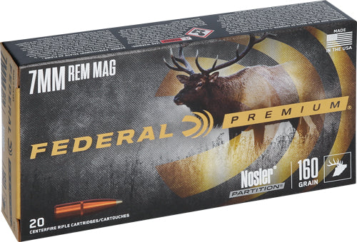 Federal 7mm Remington Mag 160gr Nosler Partition Ammo