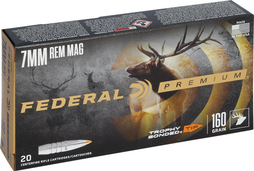 Federal 7mm Remington Mag 160gr Trophy Bonded Tip Ammo
