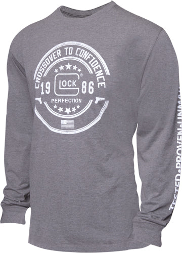 GLOCK OEM CROSSOVER LONG SLVE T-SHIRT GREY SMALL!
