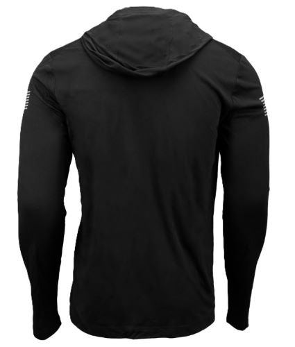 GLOCK HOODED PERFORMANCE LONG SLEEVE SHIRT XL BLACK