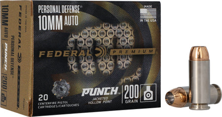 Federal 10mm Auto Personal Defense Punch 200gr JHP Ammo
