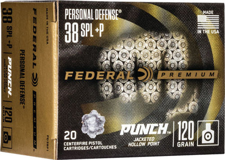 Federal .38 Special Personal Defense 120gr Punch JHP Ammo