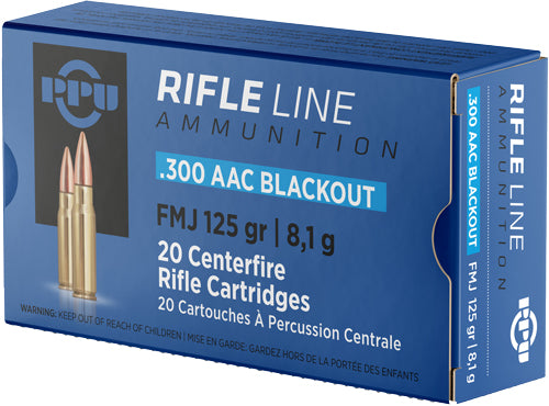 PPU(Nemo)  .300 AAC Blackout 125gr FMJ Ammo