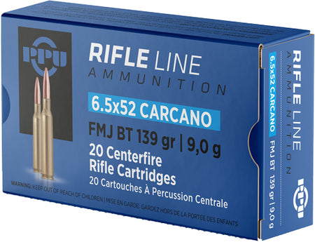 PPU 6.5×52mm Carcano 139gr FMJ BT Ammo