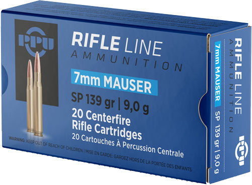 PPU 7mm Mauser 139gr SP Ammo