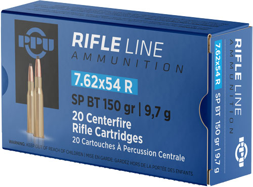 Prvi Partizan 7.62x54mmR Metric Rifle 150gr JSP Ammo