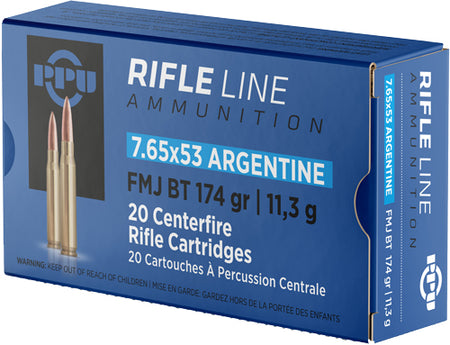 PPU 7.65x53mm Argentine 174gr FMJ BT Ammo