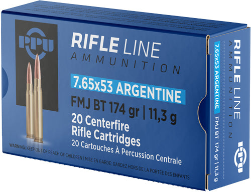 PPU 7.65x53mm Argentine 174gr FMJ BT Ammo