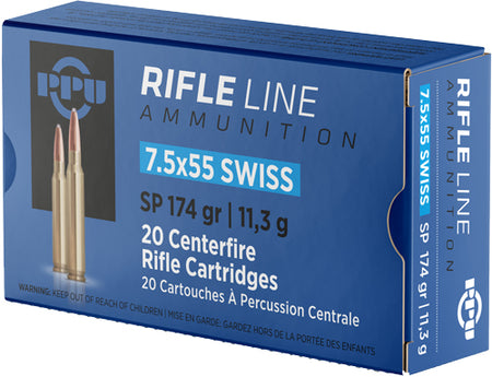 Prvi Partizan 7.5x55mm Swiss Metric Rifle 174gr JSP Ammo