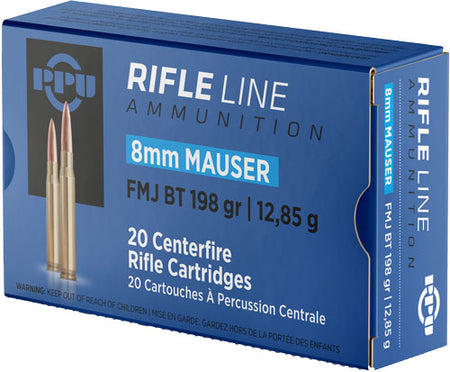 PPU 8mm Mauser 198gr FMJ BT Ammo