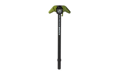 Aero Precision BREACH, AR-10 Charging Handle, Ambidextrous, Large Lever, Gas Deflection Shelf, Anodized Finish, Black and Olive Drab Green APRA700331C