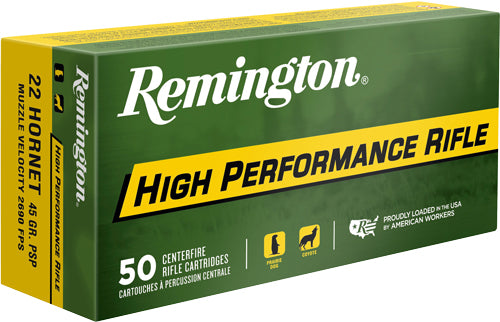 Remington .22 Hornet High Performance Rifle 45gr JSP Ammo