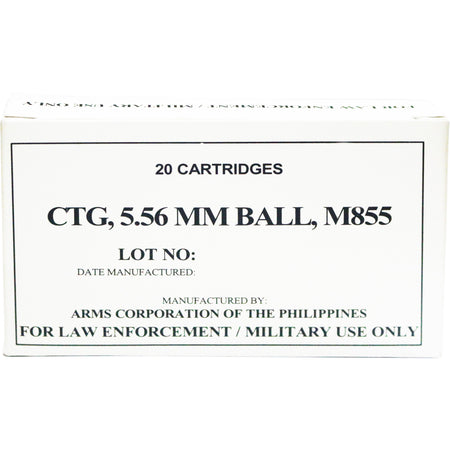 Armscor 5.56x45mm M855 62gr FMJ Ammo