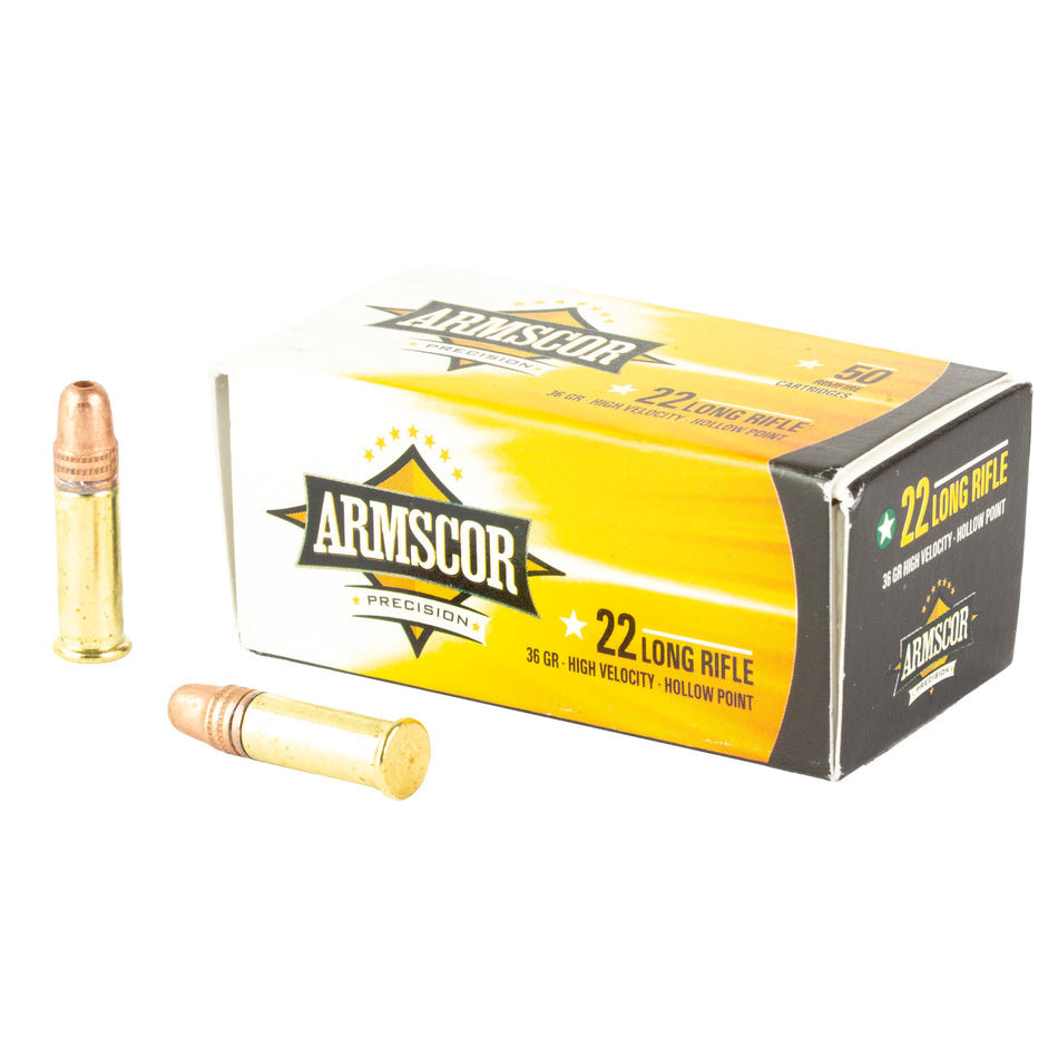 Armscor .22 Long Rifle Hi-Velocity 36gr JHP Ammo