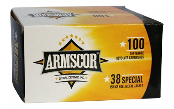 Armscor .38 Special 158gr FMJ Ammo - 100 Rounds