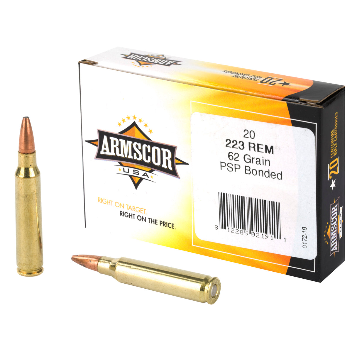 Armscor .223 Remington  62gr JSP Ammo