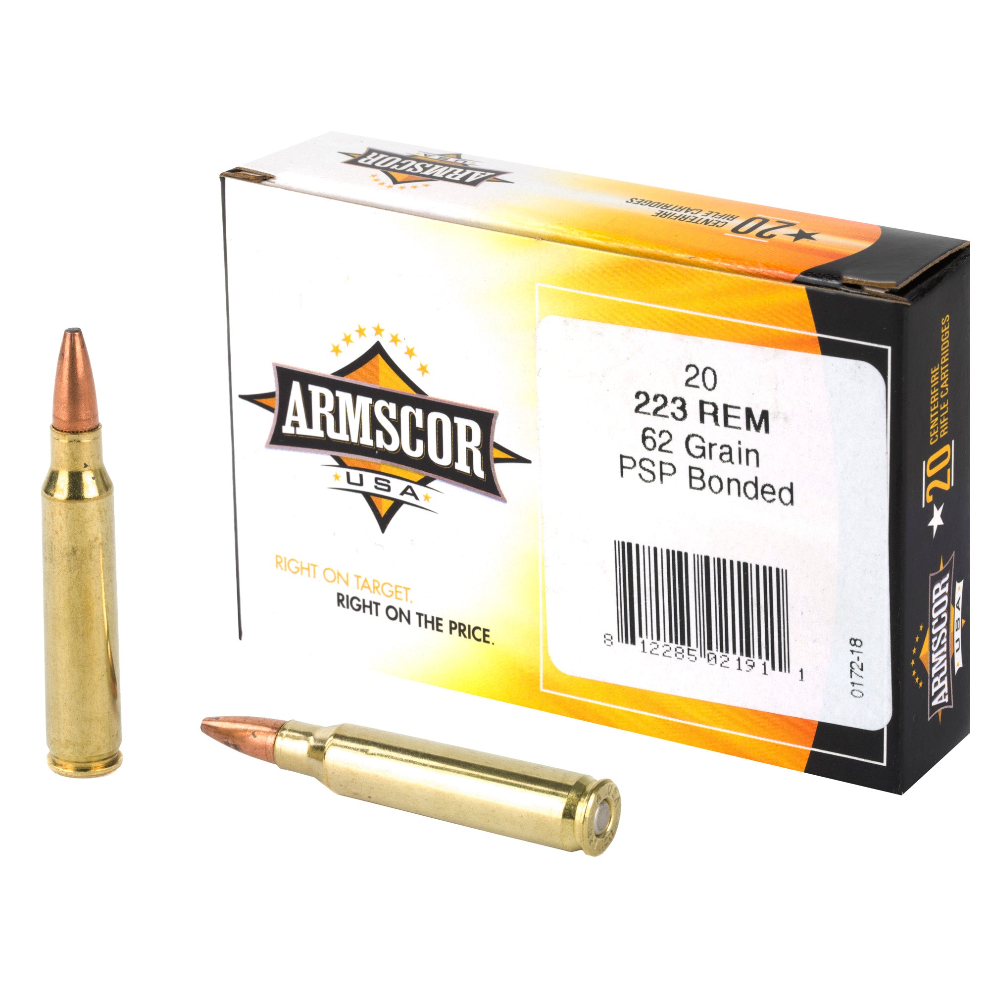 Armscor .223 Remington  62gr JSP Ammo