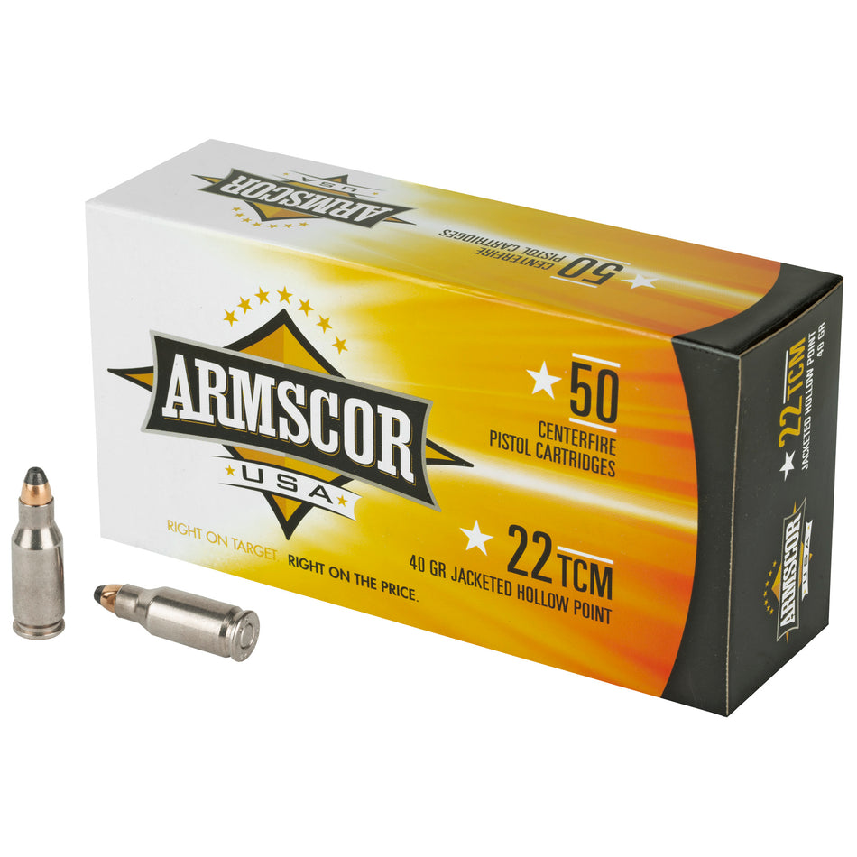 Armscor .22 TCM Competition 40gr JHP Ammo