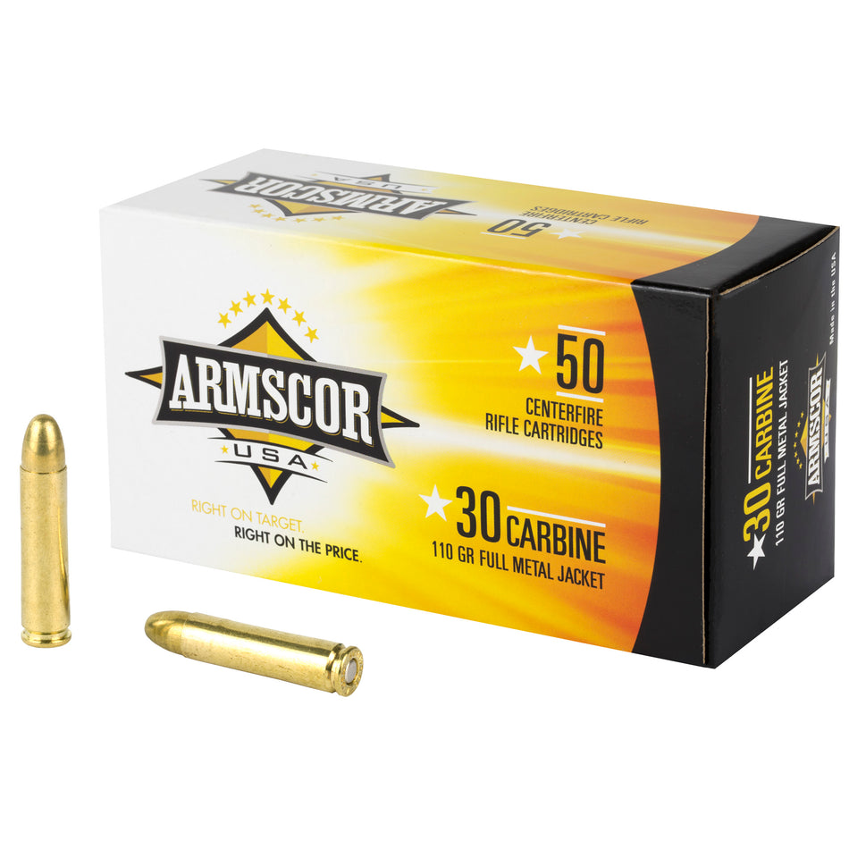 Armscor .30 Carbine Competition 110gr FMJ Ammo