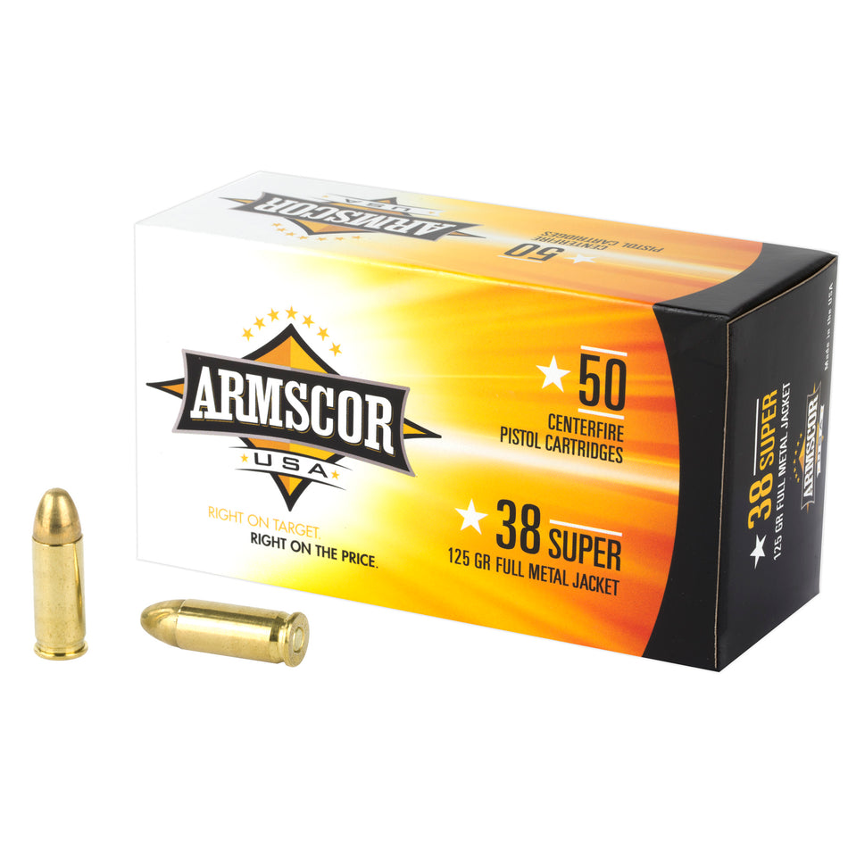 Armscor .38 Super Competition 125gr FMJ Ammo