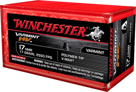 Winchester .17 HMR Varmint HV 17gr Hornady V-Max Ammo