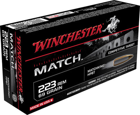 Winchester .223 Remington Sierra MatchKing 69gr BTHP Match Ammo
