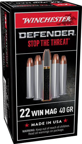Winchester .22 Magnum / WMR PDX1 Defender 45gr JHP Ammo
